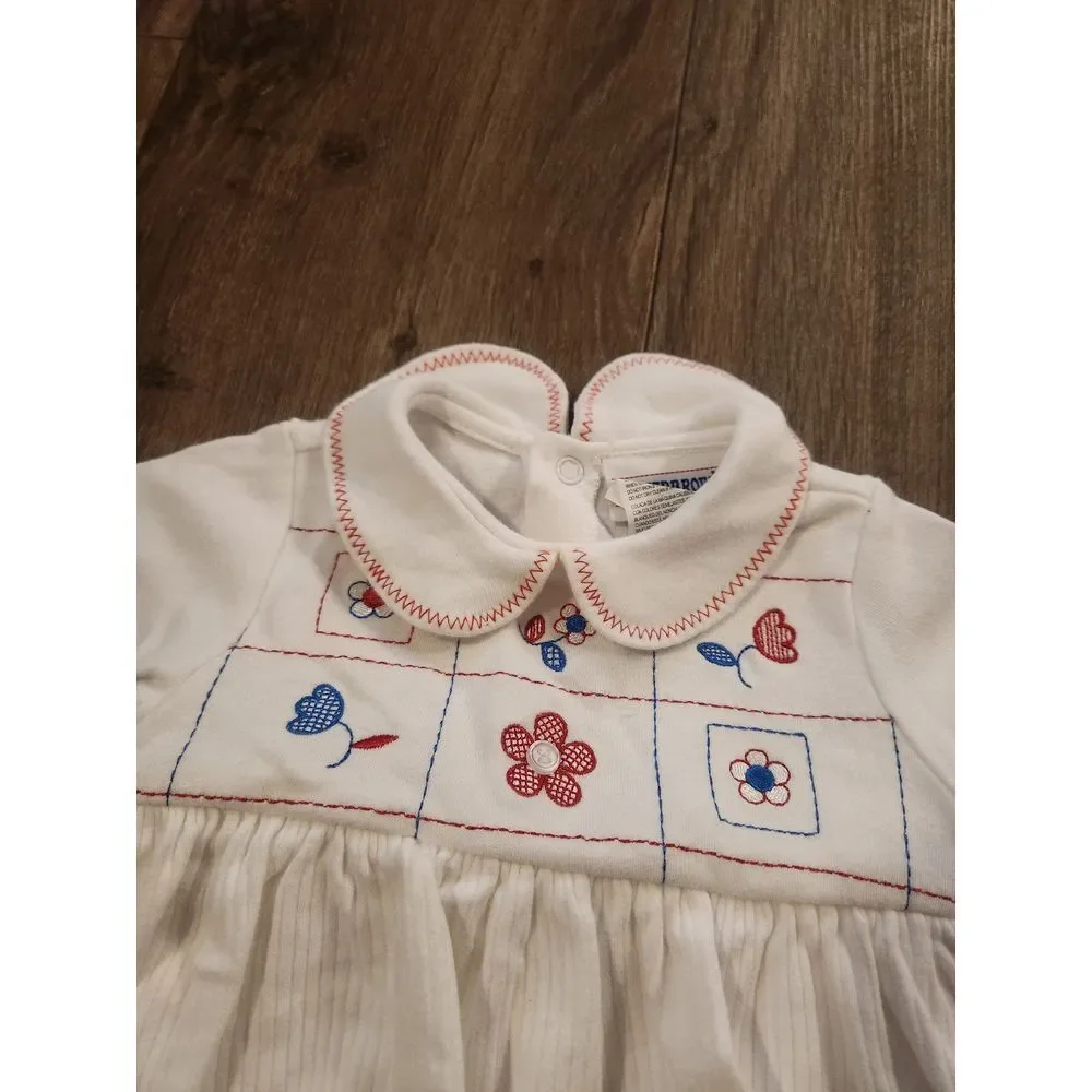 Buster Brown Red, White, and‎ Blue Floral Romper